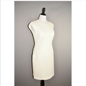 New Worthington white Foil Cap Sleeve Sheath Dress